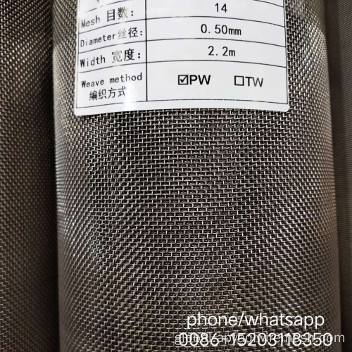 Stainless Steel Fine Mesh Screen 15 Mesh Stainless Steel Woven Wire Mesh Filter Mesh Screen Manufactory